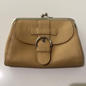 Talbots Tan Leather Coin Purse
